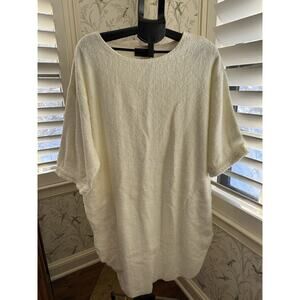 VTG MARK TRAVERS ROBE SUPERTEX AUSTRALIA THICK TERRY CLOTH Cream LARGE